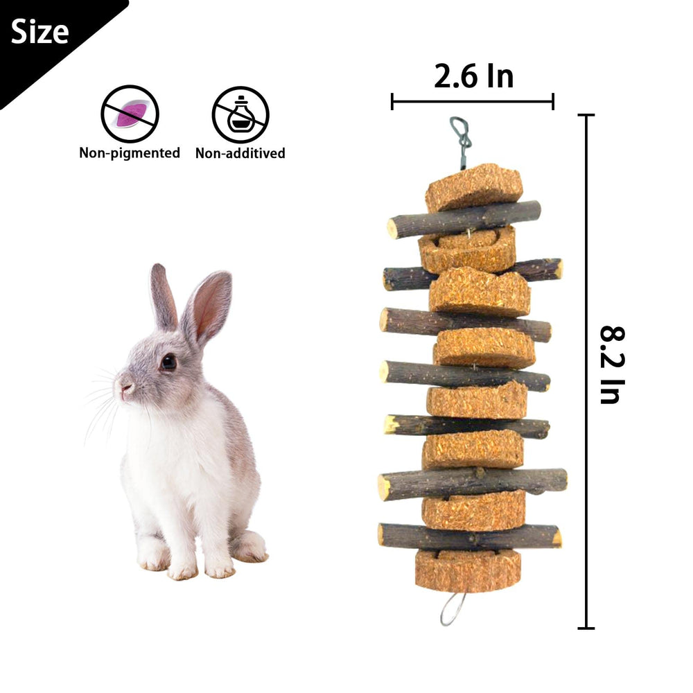 PINVNBY natural apple wood chew toy for small pets offers safe, additive-free chewing.