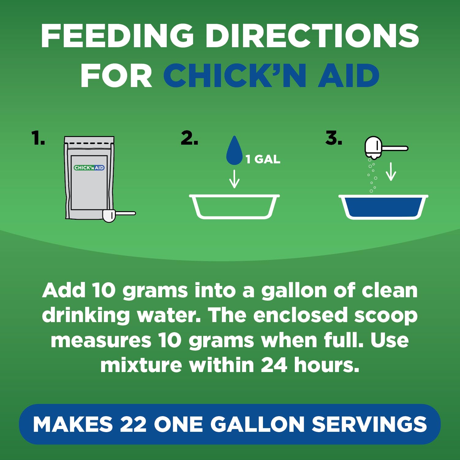 Chickens drinking with Chick’n Aid mixed in water for vitality.