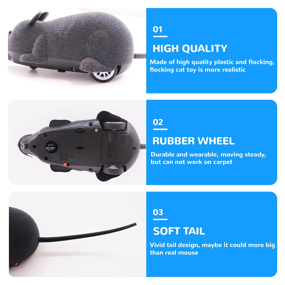 Pixibond rat toy close-up of flocking texture for realistic feel.