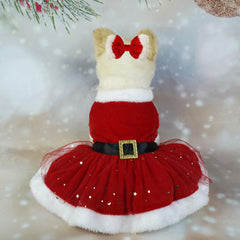 PIXRIY dog dress with hair rope bow for princess-style styling.