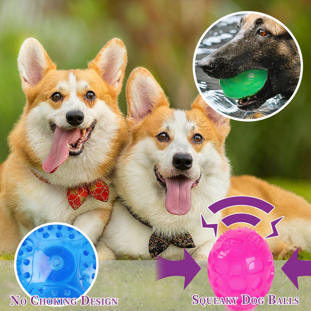 PJDH 3in squeaky dog ball red ideal for retrieving and training sessions
