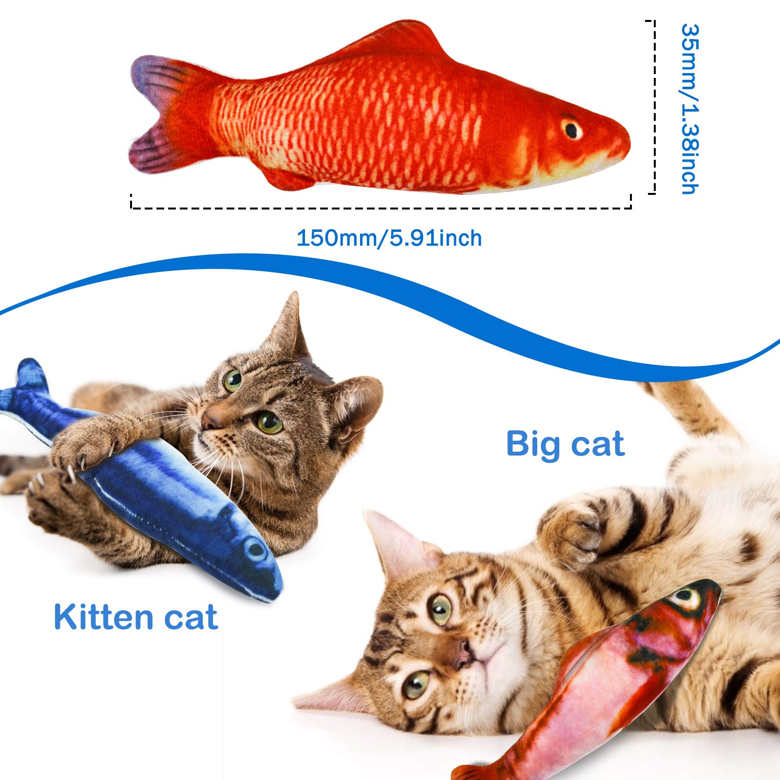 PJLJY soft bell inside cat toy near paw for gentle sound play.