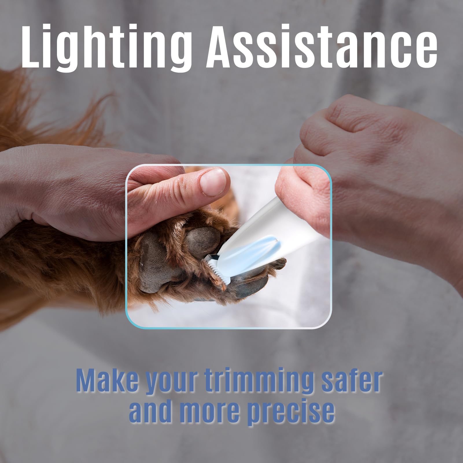 Pjordo trimmer operates quietly to reduce pet stress.