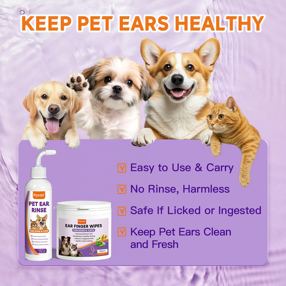 Pjordo at-home ear cleaning routine supports pet comfort and hygiene.