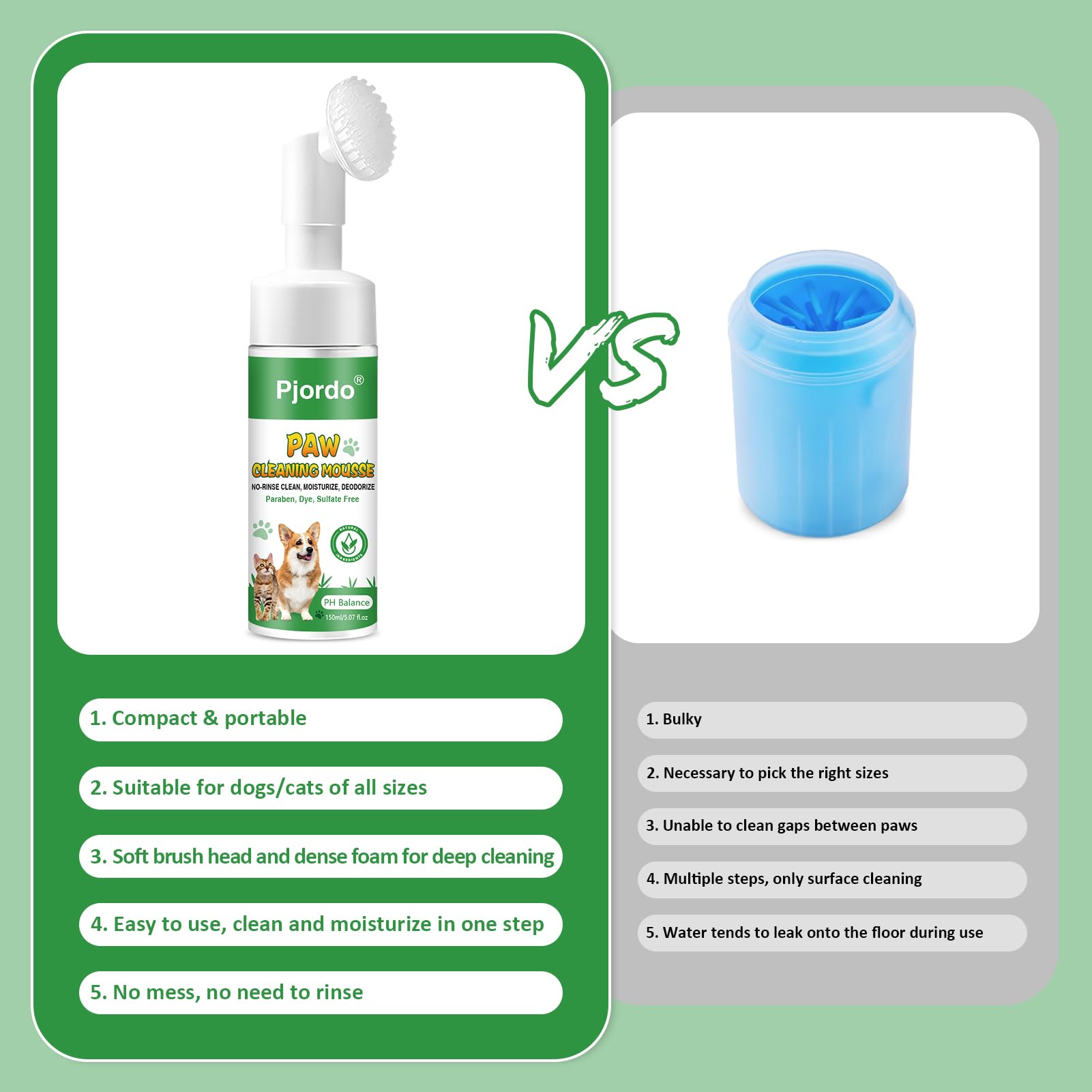 Pjordo dog grooming brush with soft bristles for bath time.