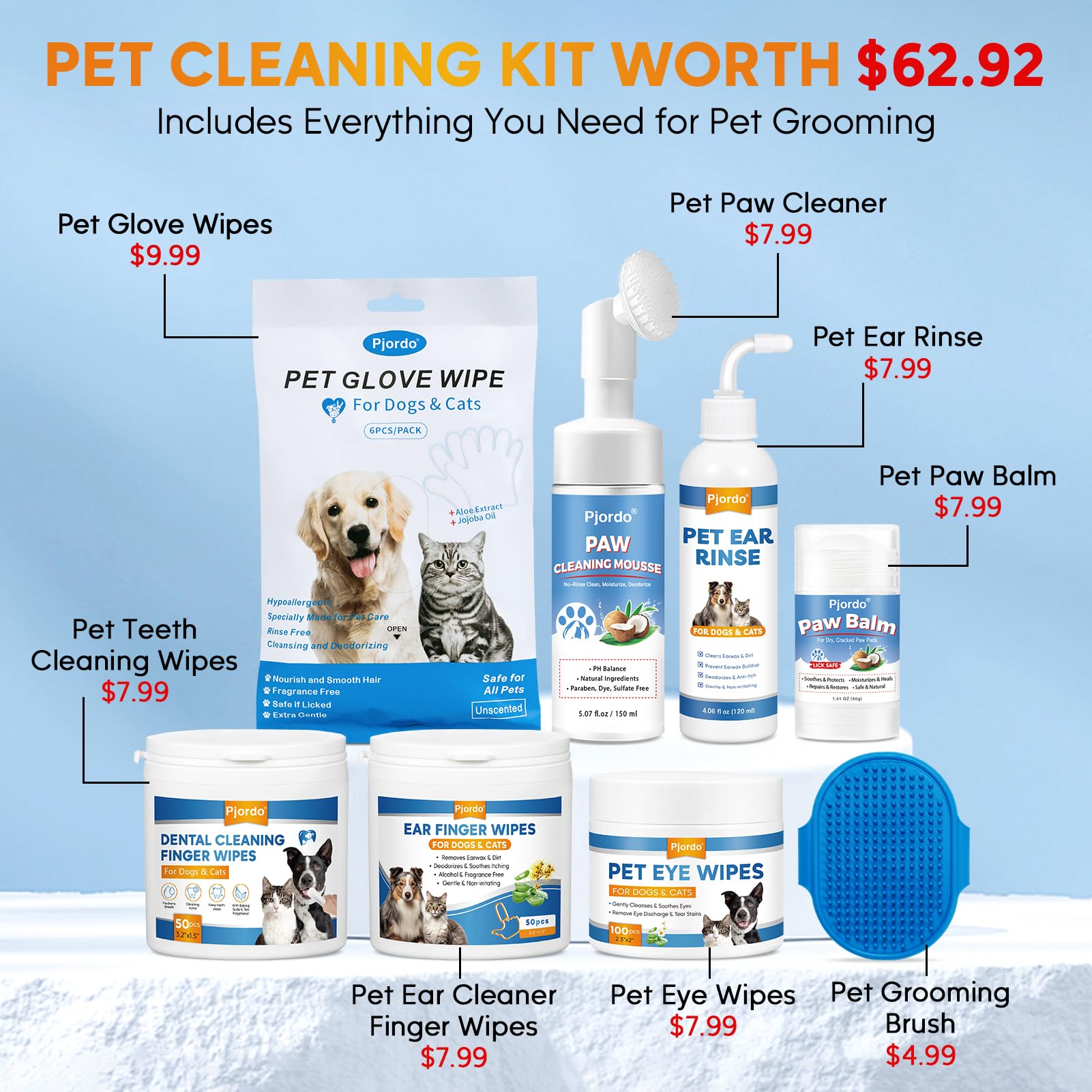 Pjordo Paw Balm moisturizes and protects dry paw pads.