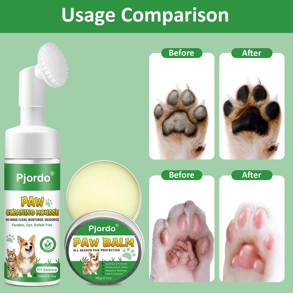 Pjordo microfiber towel soft-drying paws after cleaning.