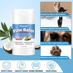 Pjordo nose and paw balm offers heat protection for hot pavements and cold days