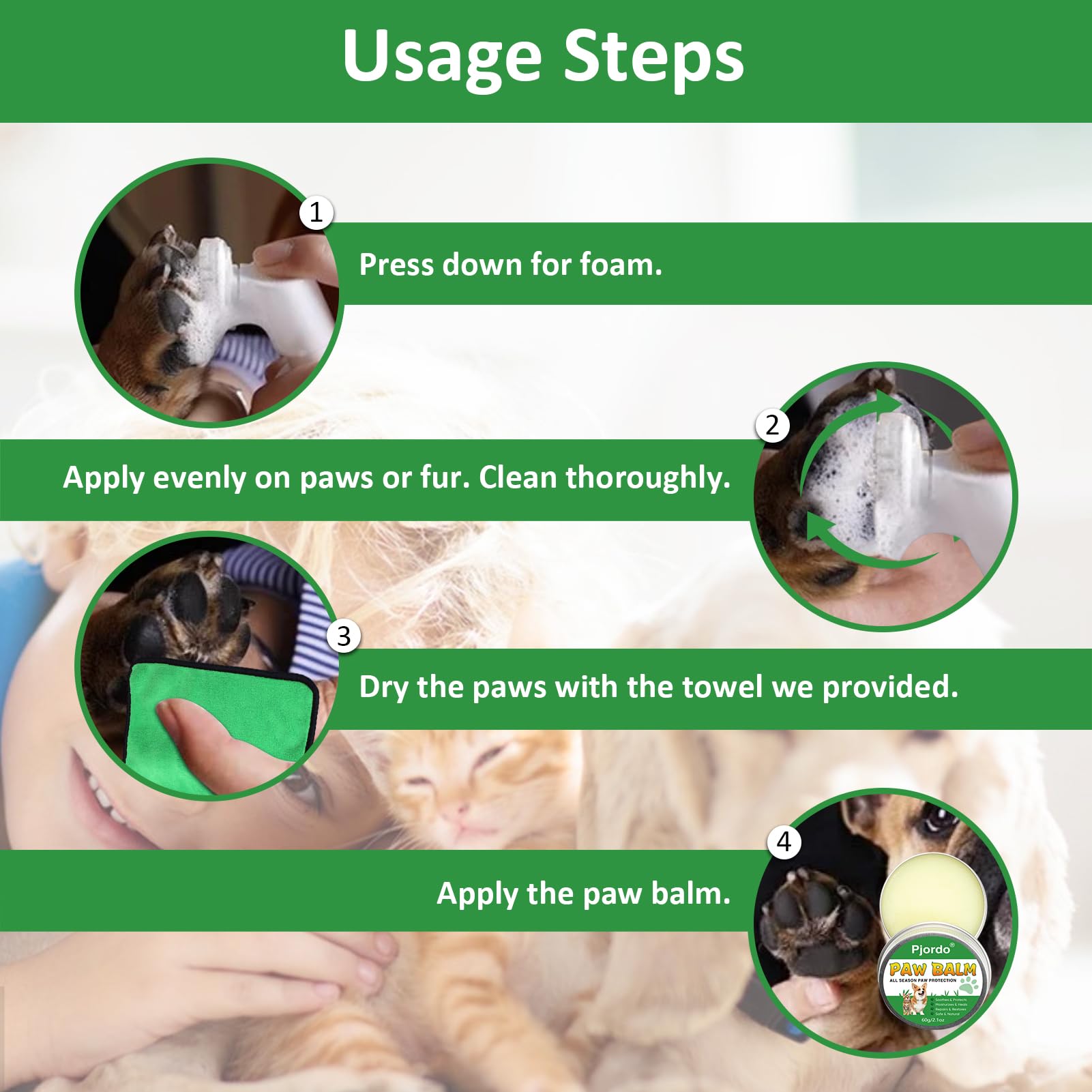 Pjordo paw care kit easy home-use for ongoing protection.