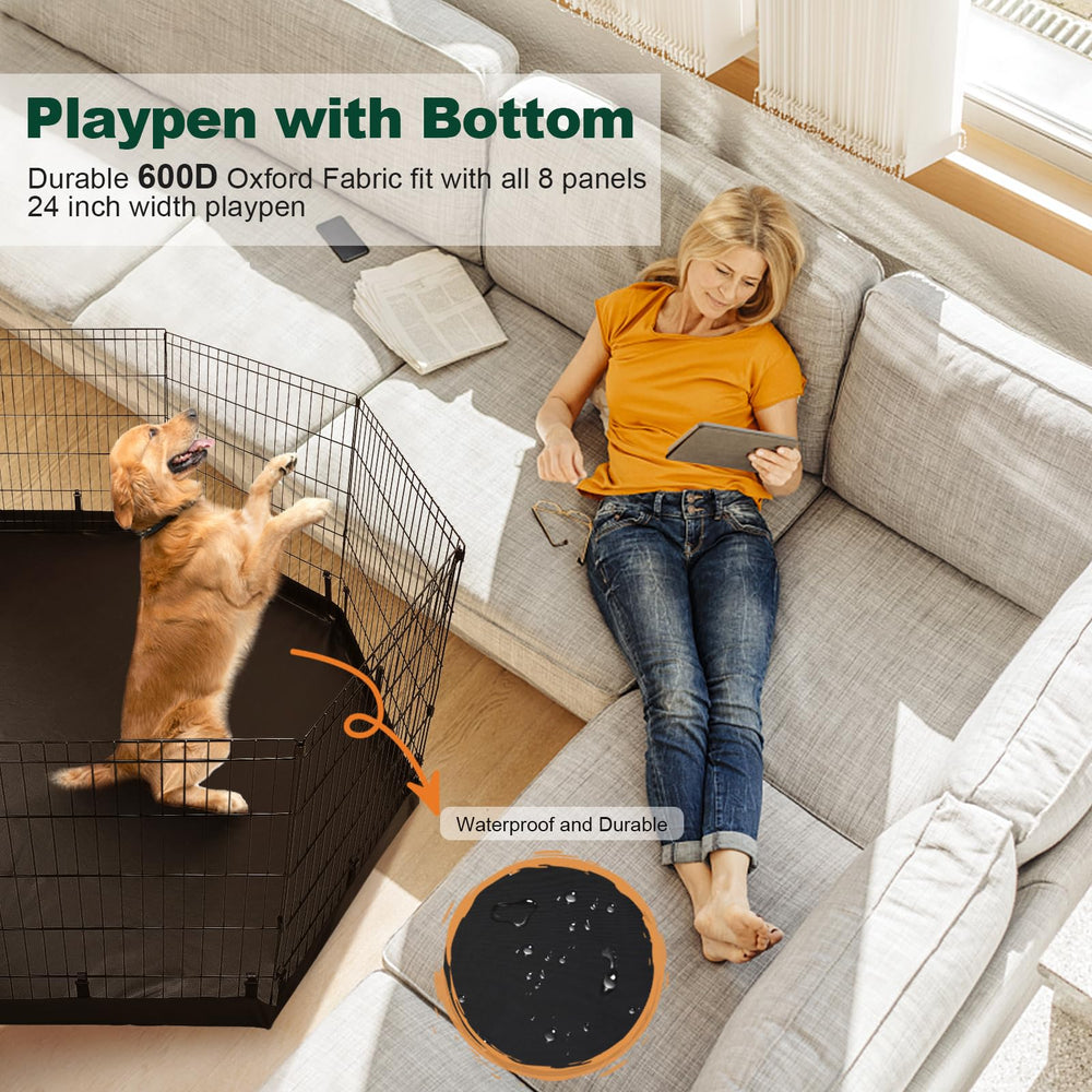PJYuCien dog playpen 36h height provides tall, safe enclosure for pets.