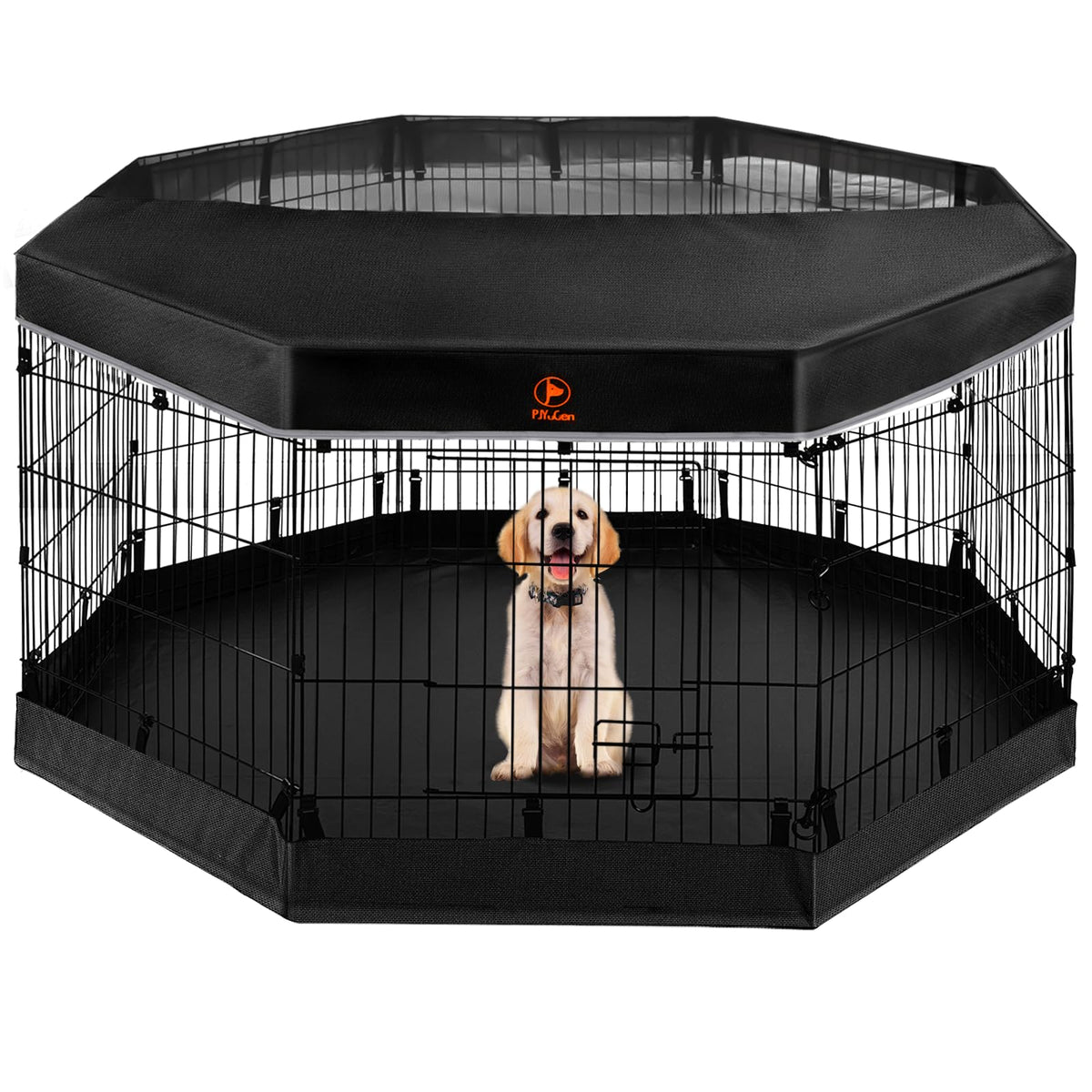 PJYuCien dog playpen 8panels setup enables quick indoor-outdoor arrangement.