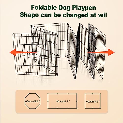 PJYuCien dog playpen indoor-outdoor versatility supports safe space anywhere.