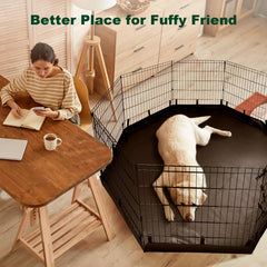 PJYuCien 42-inch height panel ample space for medium to large dogs.