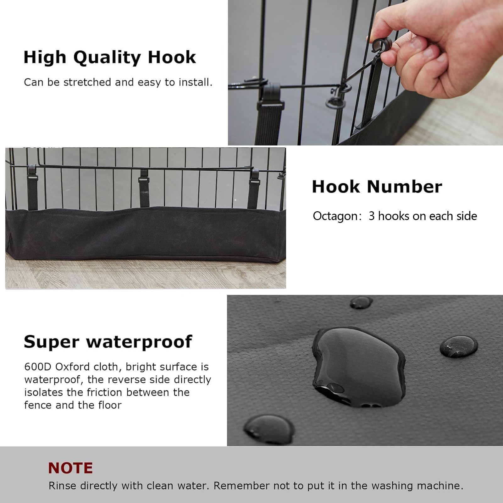PJYuCien bottom pad octagon-fit demonstrates secure placement with 8-panel pen