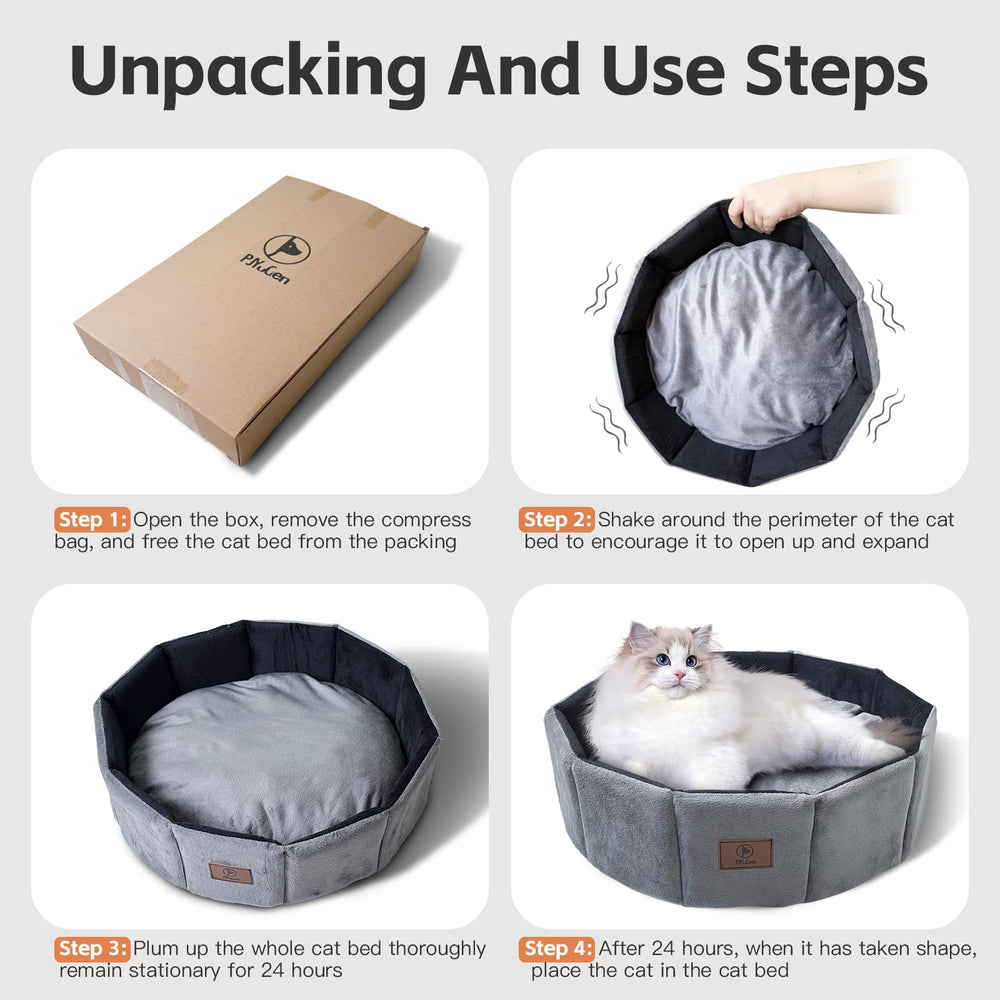 PJYuCien cat bed expands to full loft within 24 hours.