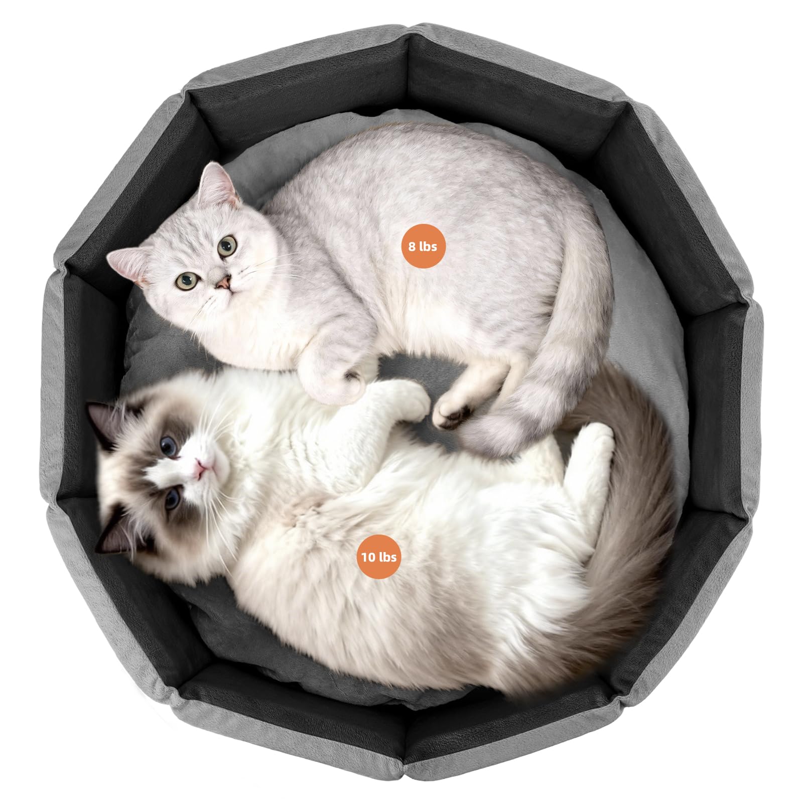 PJYuCien cat bed inner mat detail highlighting soft, supportive padding for comfort.