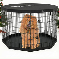 PJYuCien dog playpen 8 panels assemble quickly for instant containment.
