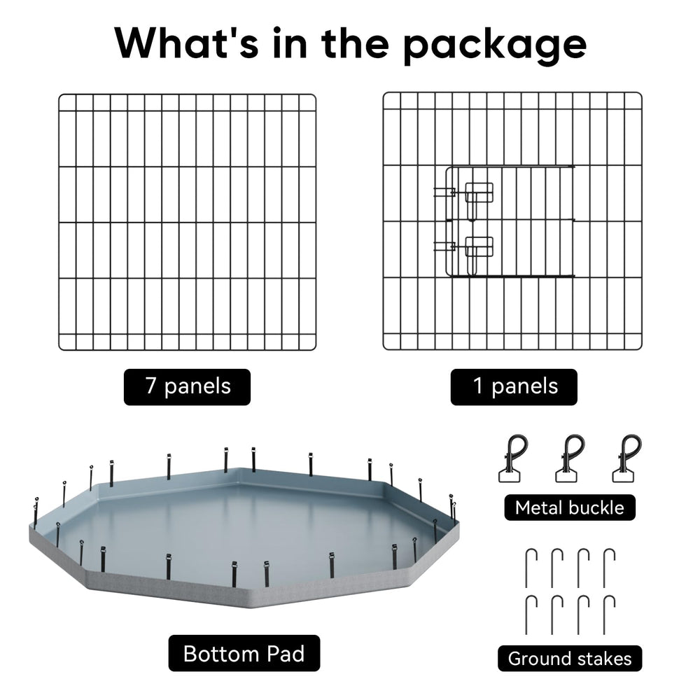PJYuCien dog playpen bottom pad detail demonstrates waterproof fabric for spill resistance.