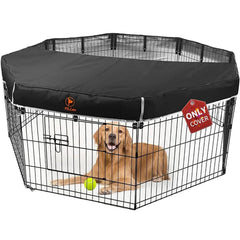 PJYuCien dog playpen cover fits 24-inch eight-panel pens for safer play.