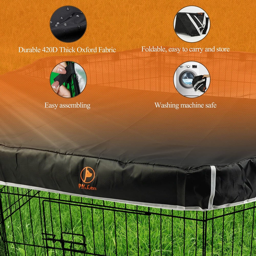 PJYuCien dog playpen mesh top cover breathable mesh in action