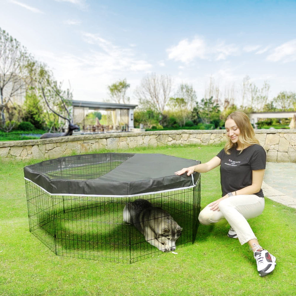 PJYuCien dog playpen mesh top cover close-up mesh texture