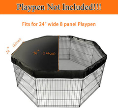 PJYuCien dog playpen mesh top cover side view showing secure fit