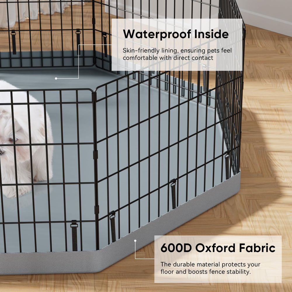 PJYuCien dog playpen rust-resistant coating boosts durability for home and yard use.