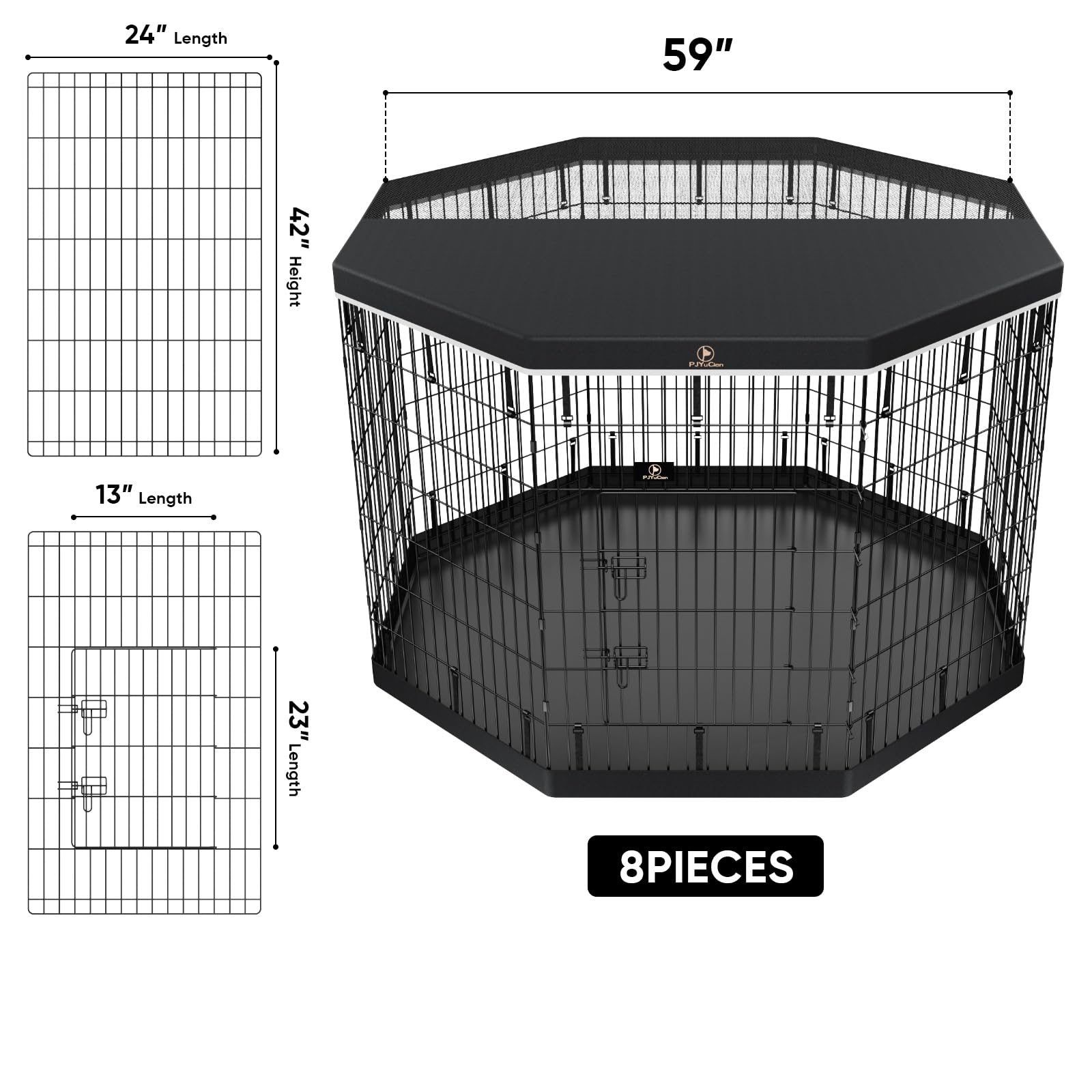 PJYuCien foldable pet pen quick setup for travel or home use.