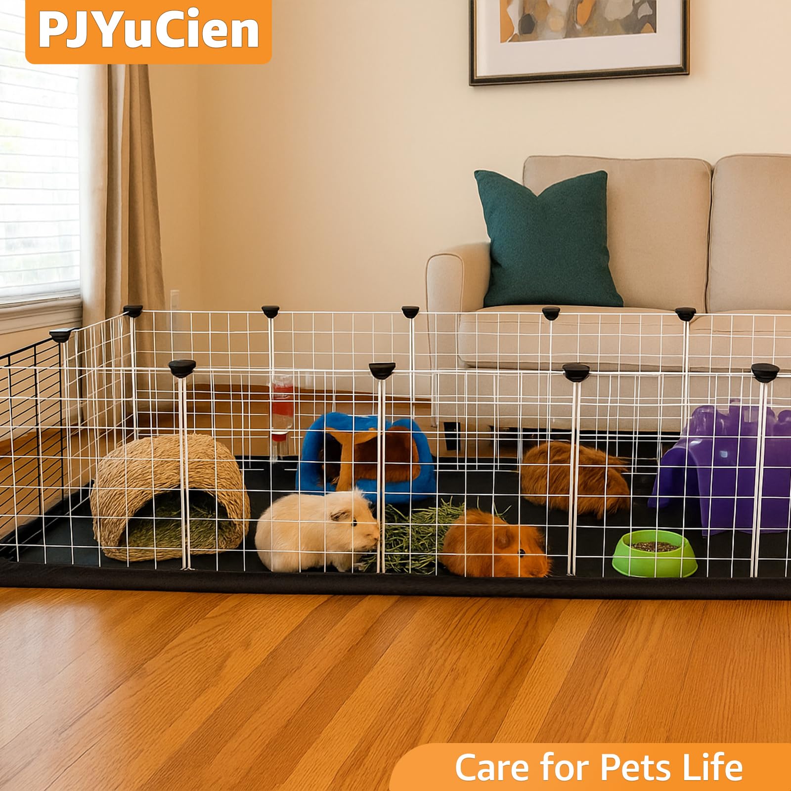 PJYuCien reusable cage liner reduces disposable pad use and waste