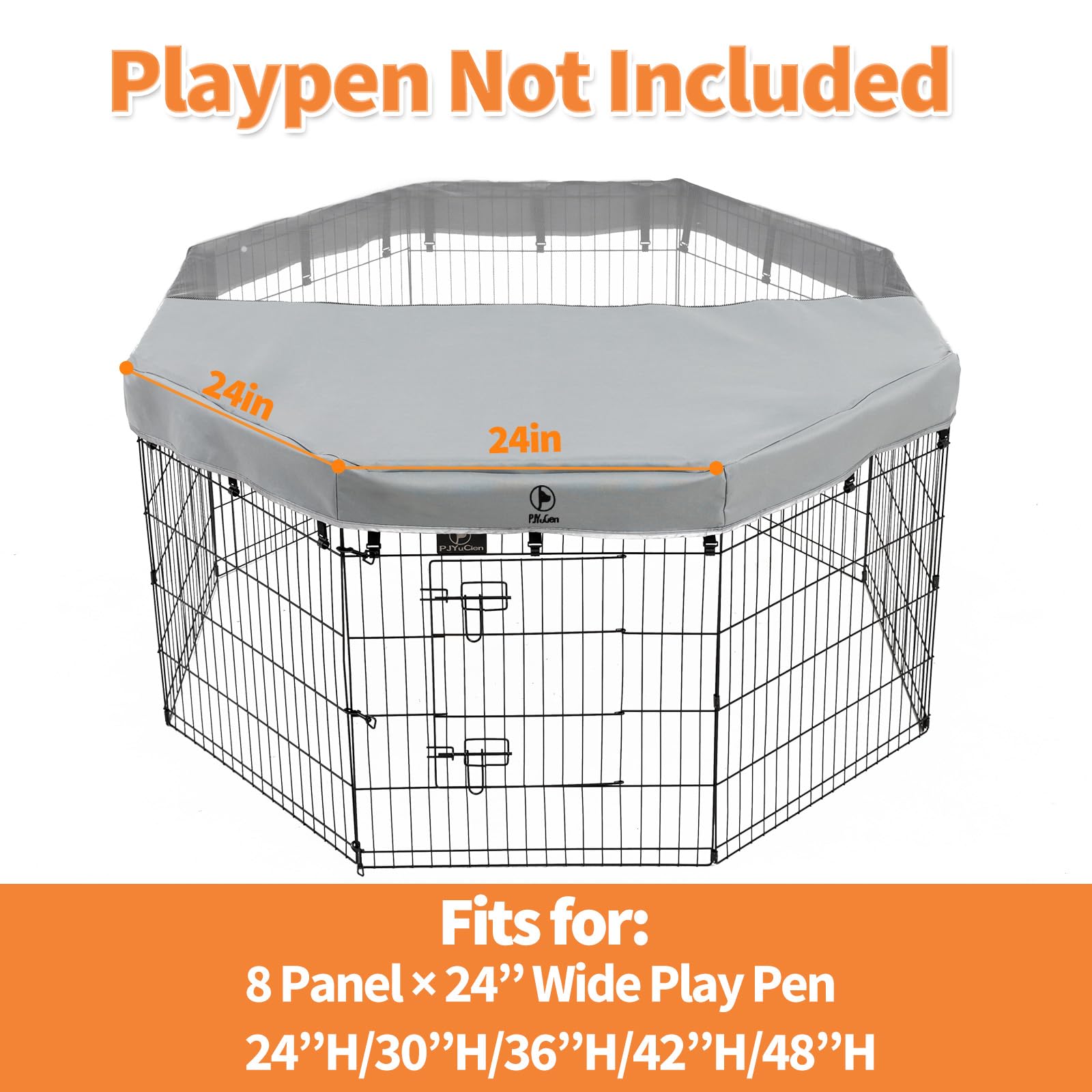 PJYuCien mesh top cover grey shows airflow and shade for pets.