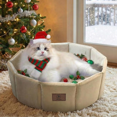 PJYuCien round bed height 6 inches provides cozy containment and warmth.