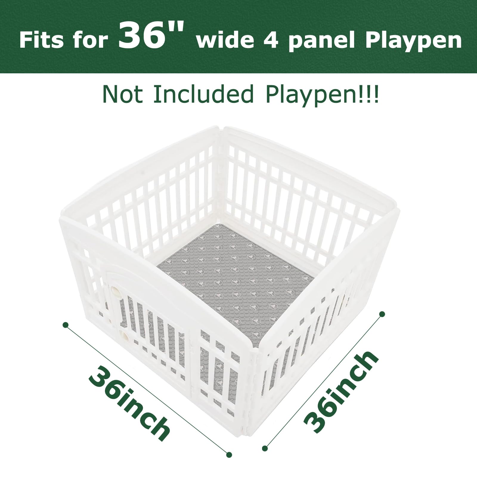 PJYuCien washable dog playpen mat waterproof layer; leak protection during daily use.
