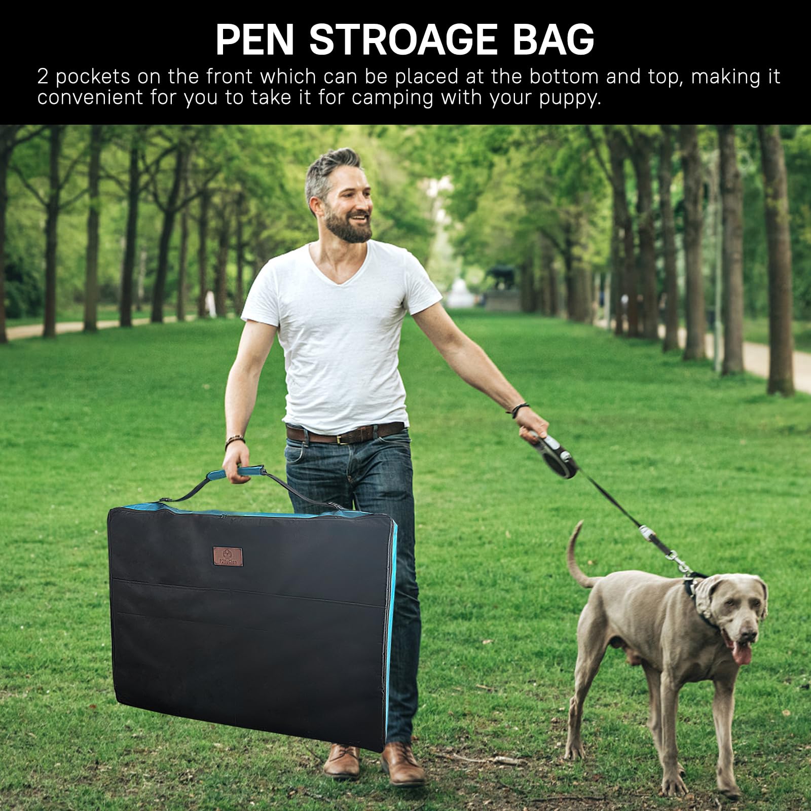 PJYuCien camping ready dog pen enhances RV trips.