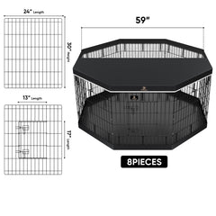 PJYuCien dog playpen 8-panel setup demonstrates quick assembly in minutes