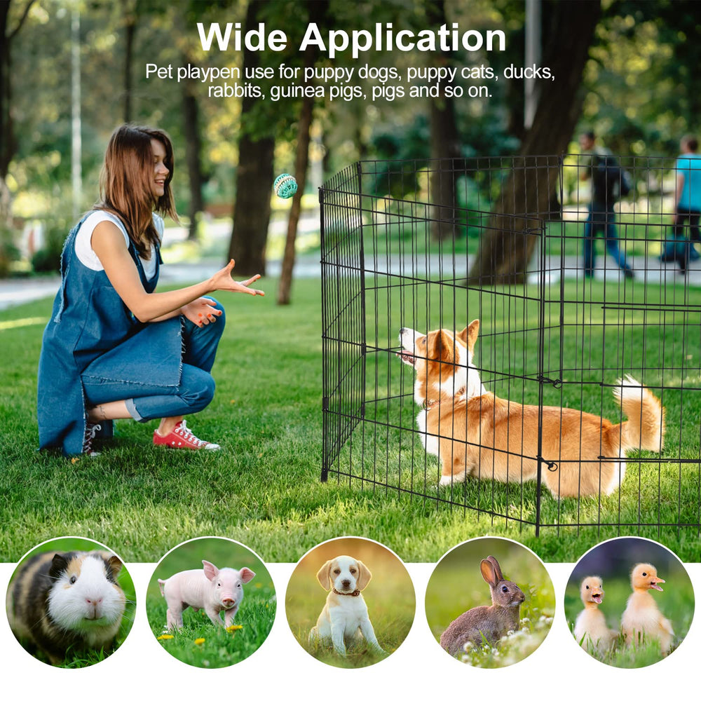 PJYuCien dog playpen lifestyle use with small to medium calm pets