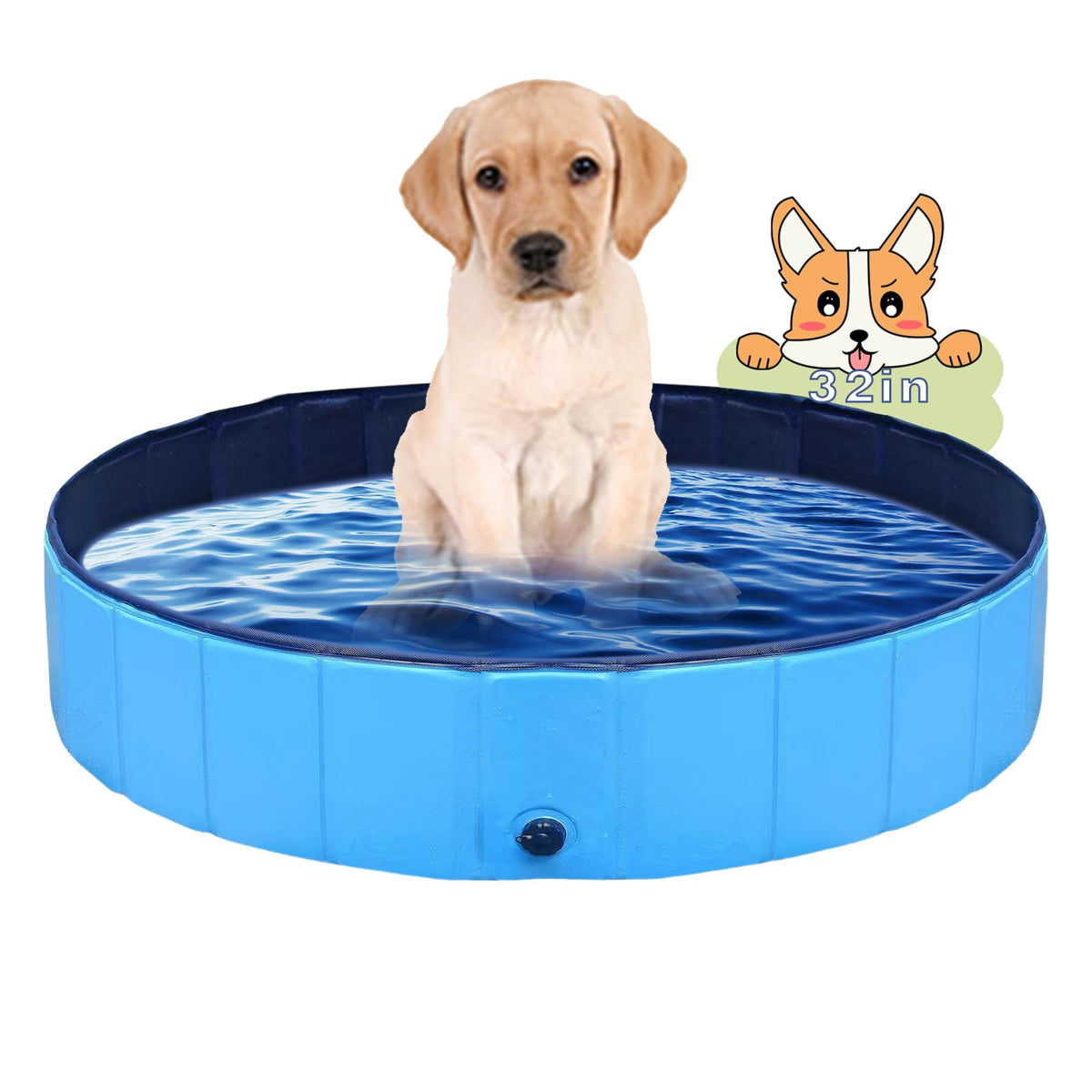 PJZP dog pool foldable compact storage for easy setup and travel.