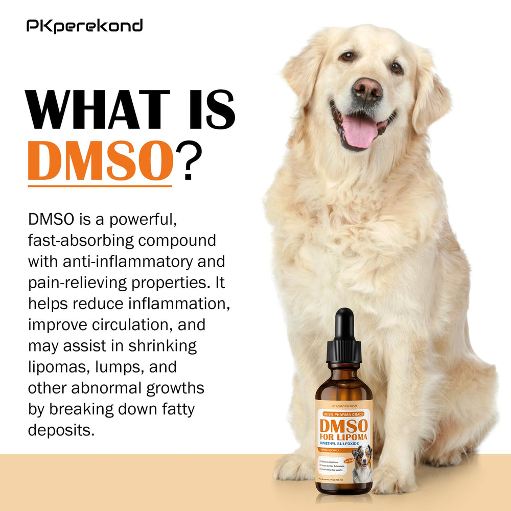 PKperekond DMSO bottle near inflammation area highlights potential soothing support
