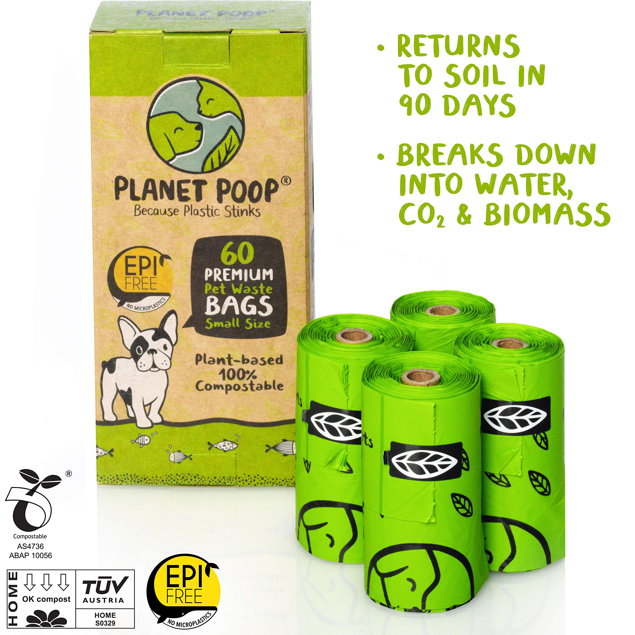 Planet Poop 20-micron leakproof bags protect cleanup after pets.
