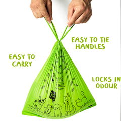 Planet Poop ultra-thick leakproof bags emphasize strong containment