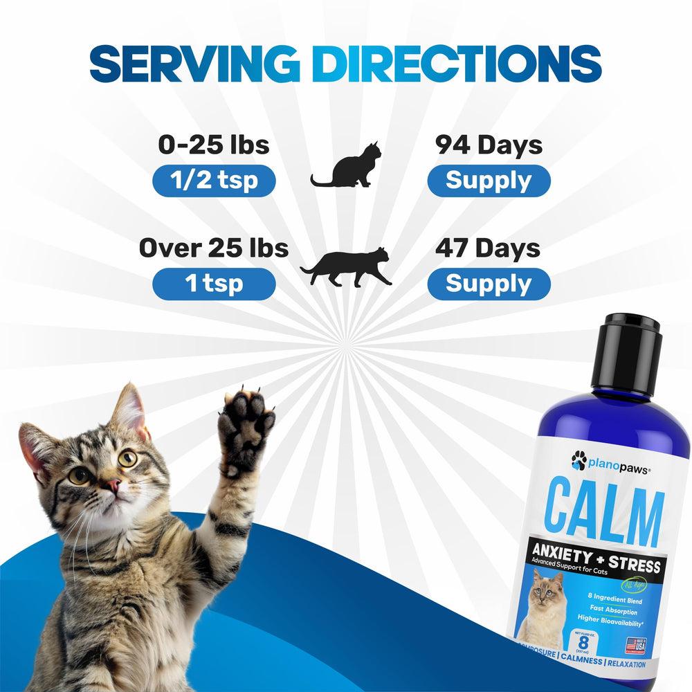 planopaws cat anxiety liquid drops night-time calming routine
