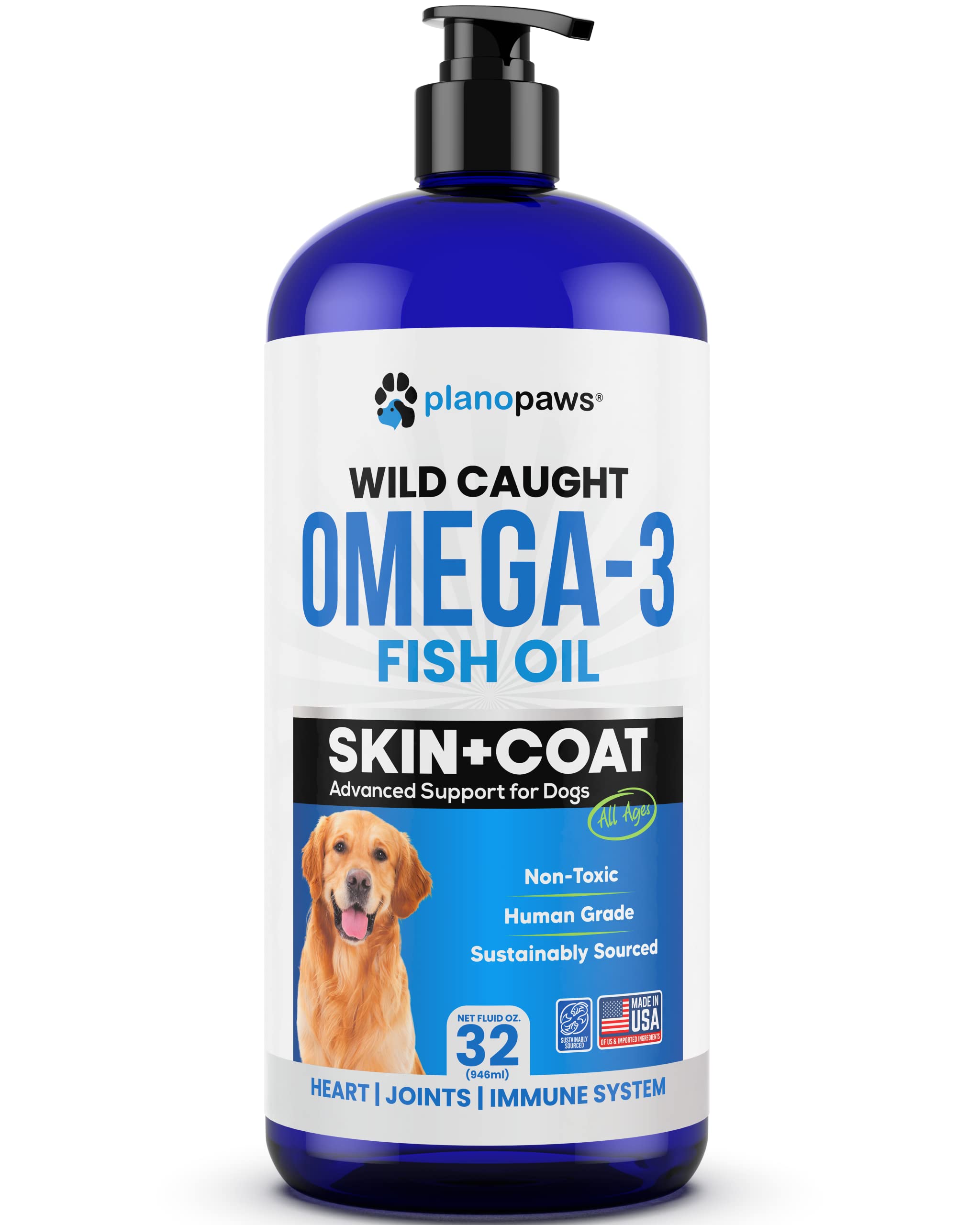 Plano Paws immune-support fish oil pairing boosts overall well-being with meals.