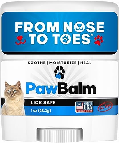 Planopaws lick-safe cat paw balm tube ready for quick paw protection.