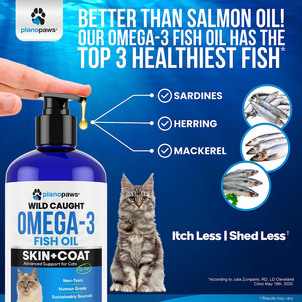 Planopaws Omega 3 for Cats smooth oil improving skin and coat texture