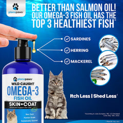 Planopaws Omega 3 for Cats smooth oil improving skin and coat texture