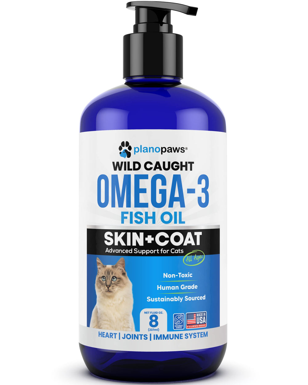 Plano Paws Omega-3 fish oil cat low-odor formula for subtle fragrance