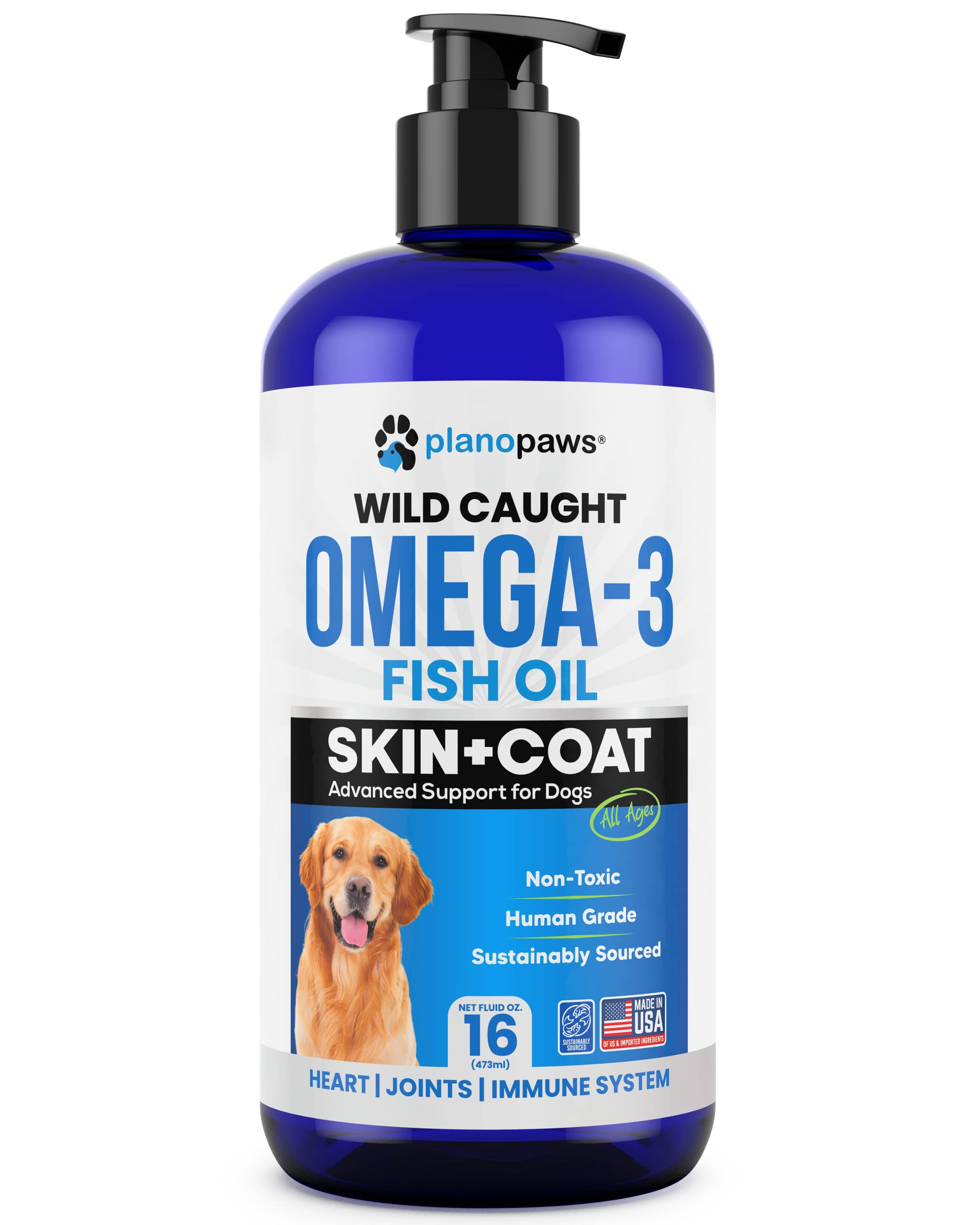 Planopaws Omega 3 for all breeds and ages image communicates accessibility