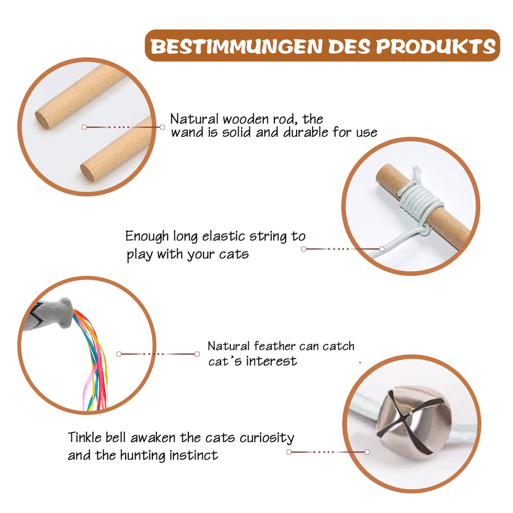 Plant Castle 16-inch wand promotes active exercise and feline engagement.