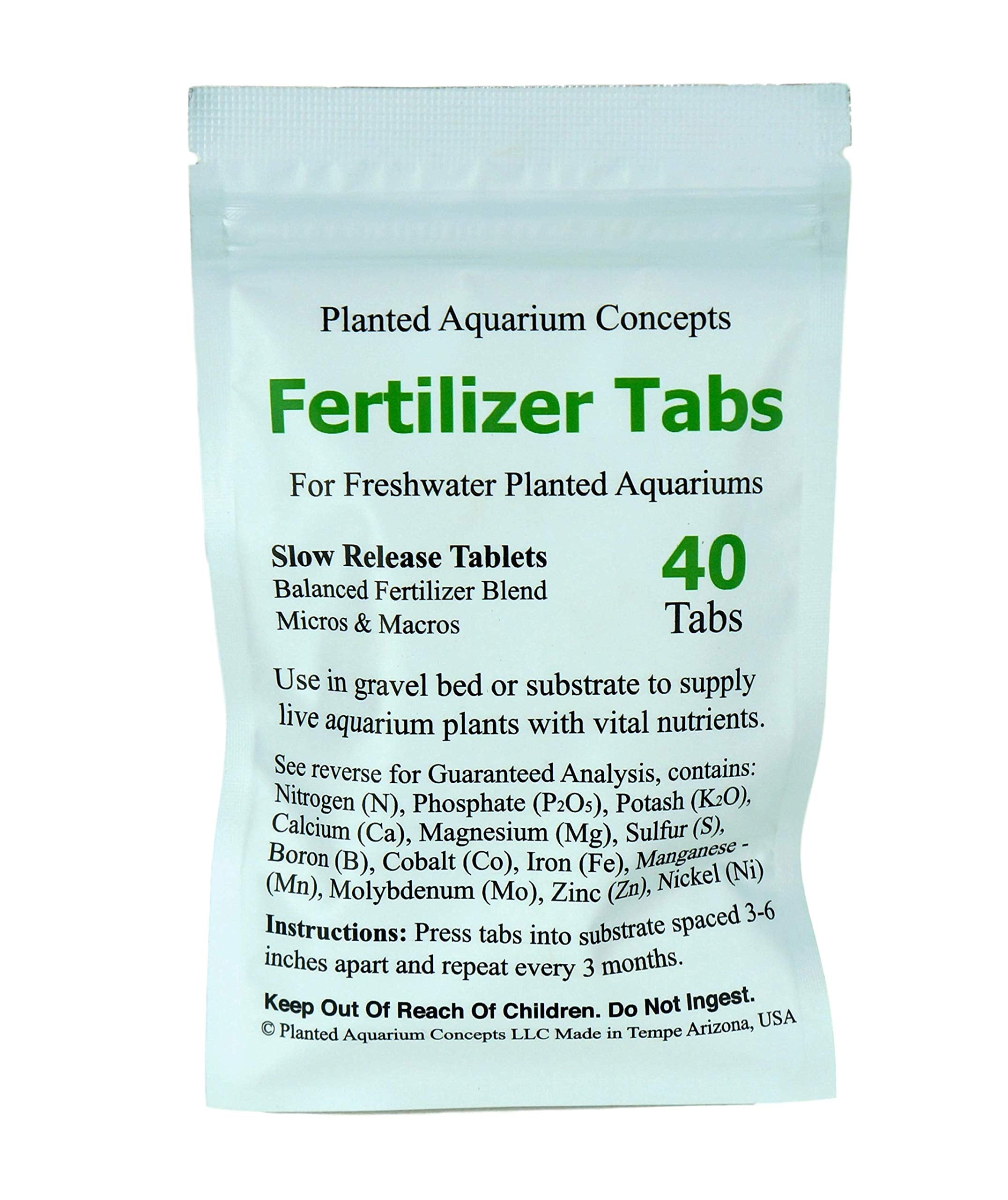 Planted Aquarium Concepts 40-count packaging shown for organized, long-lasting supply.