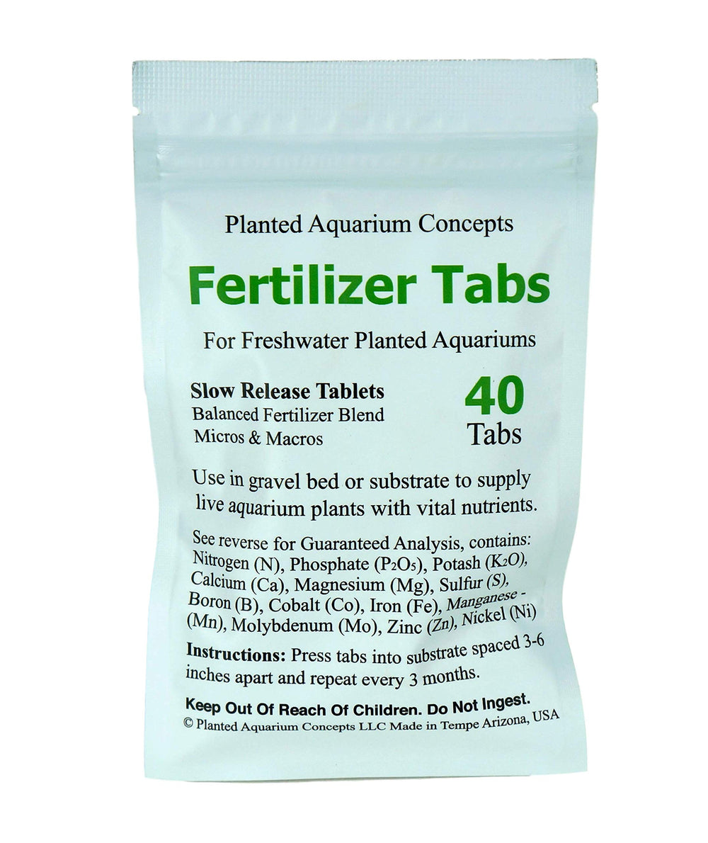 Planted Aquarium Concepts 40-count packaging shown for organized, long-lasting supply.