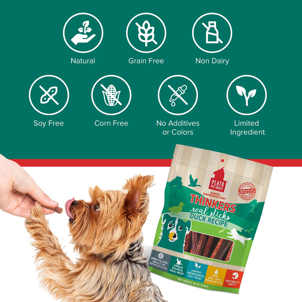 PLATO Thinkers Duck shows no artificial colors, flavors, or preservatives